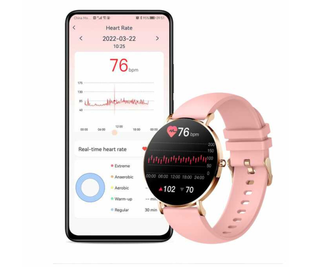 Manta SMARTWATCH MANTA Alexa Różowy/Złoty Pasek - 1374906 - zdjęcie 4